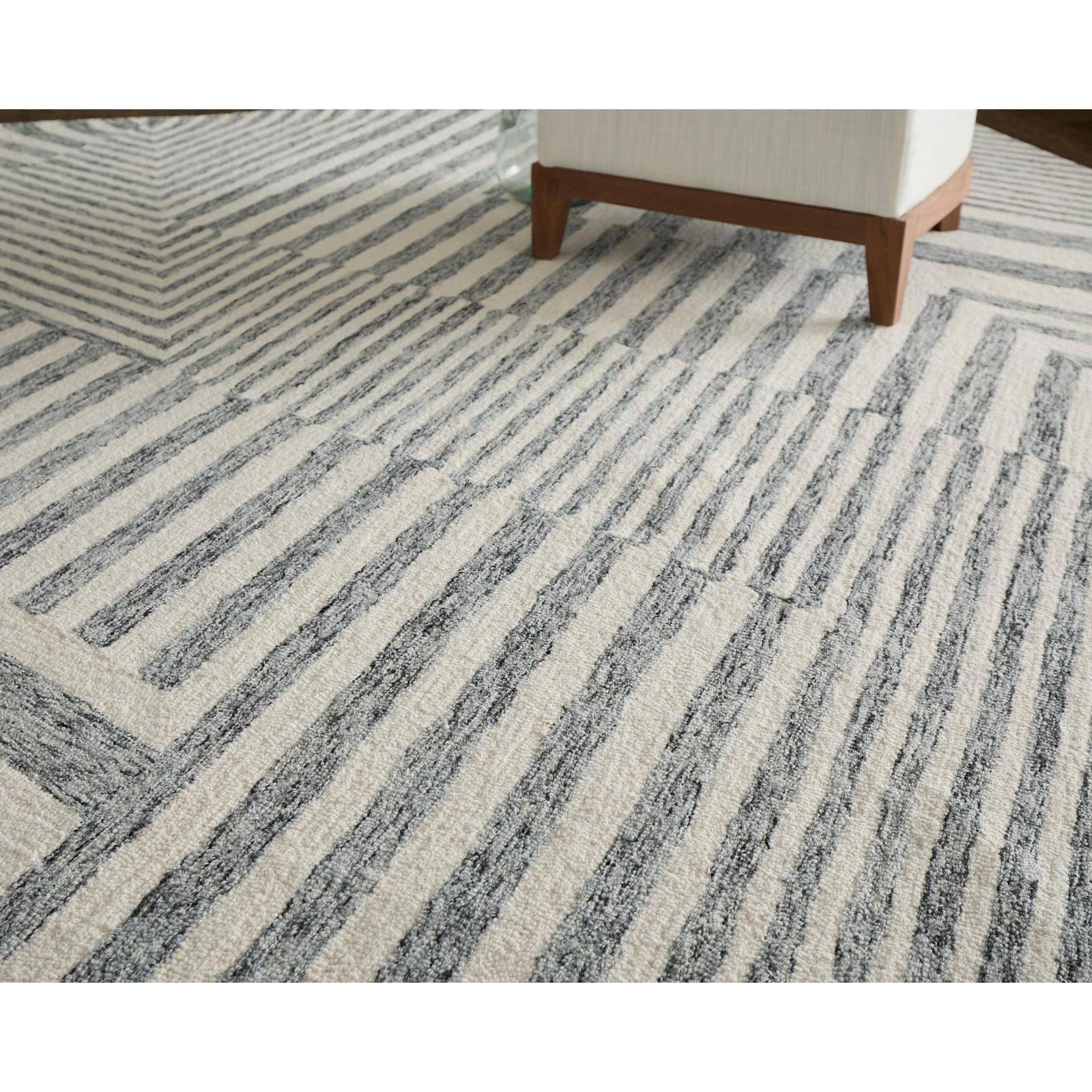Feizy Wallace 8A42F Modern Geometric Rug in Gray/Ivory
