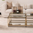 Michael Amini Savannah Breeze Bright Gold Short Cocktail Table - Set of 2