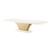 Michael Amini Fantosini Pedestal Dining Table - Creamy Pearl