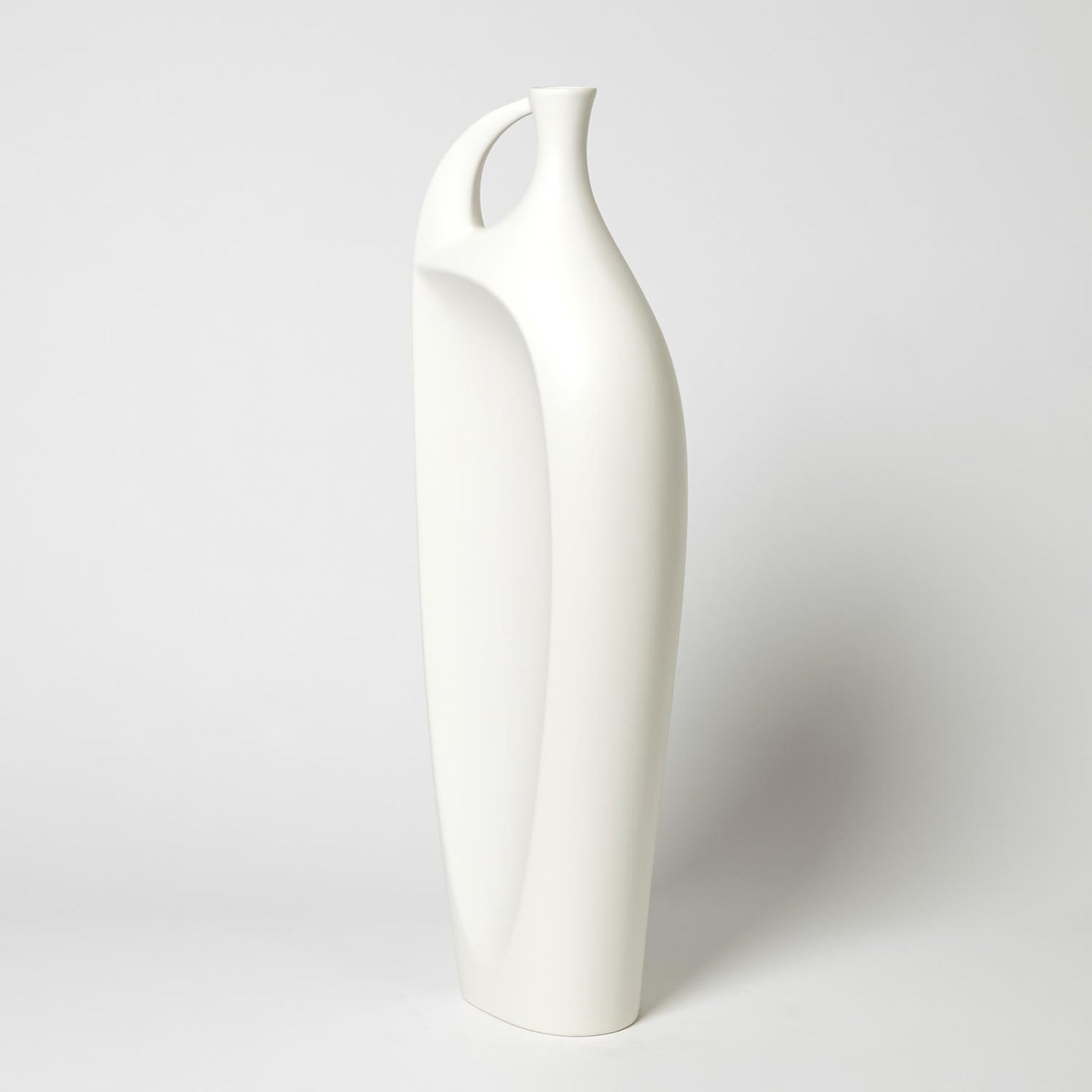 Global Views Matte White Indentation Vase