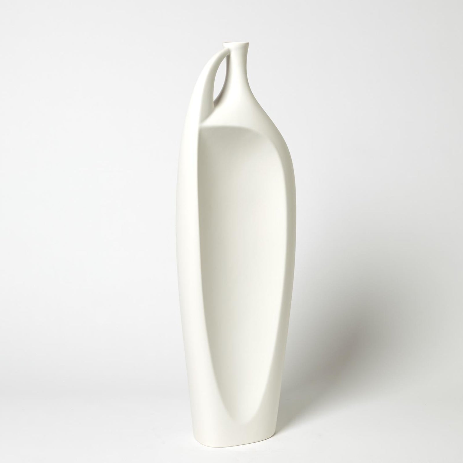 Global Views Matte White Indentation Vase
