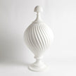 Global Views White Grande Swirl Jar