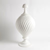 Global Views White Grande Swirl Jar