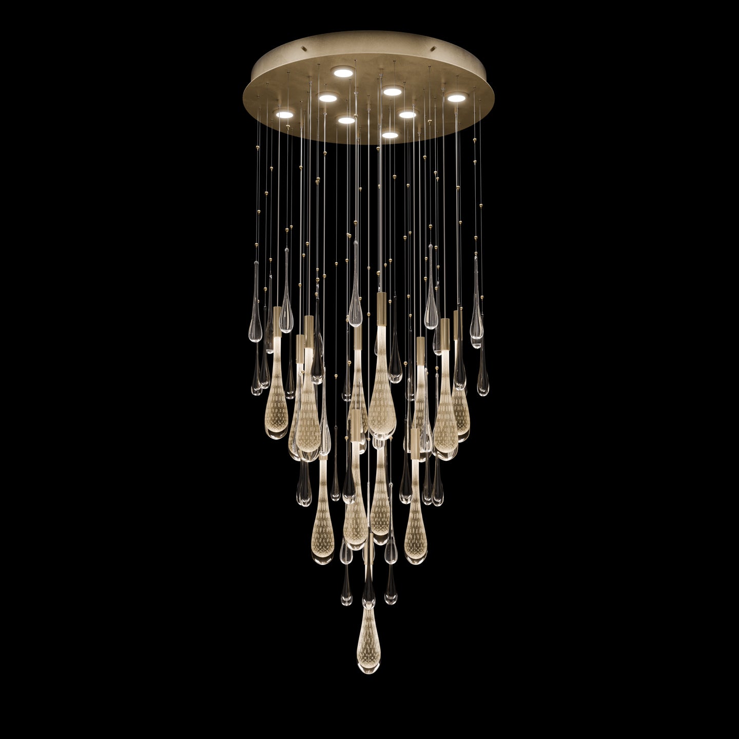 Fine Art Rain 32"W Round Pendant