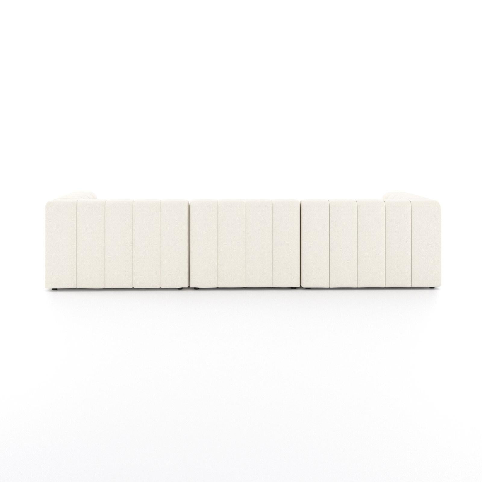 Four Hands Langham Channeled 3-Piece Sectional