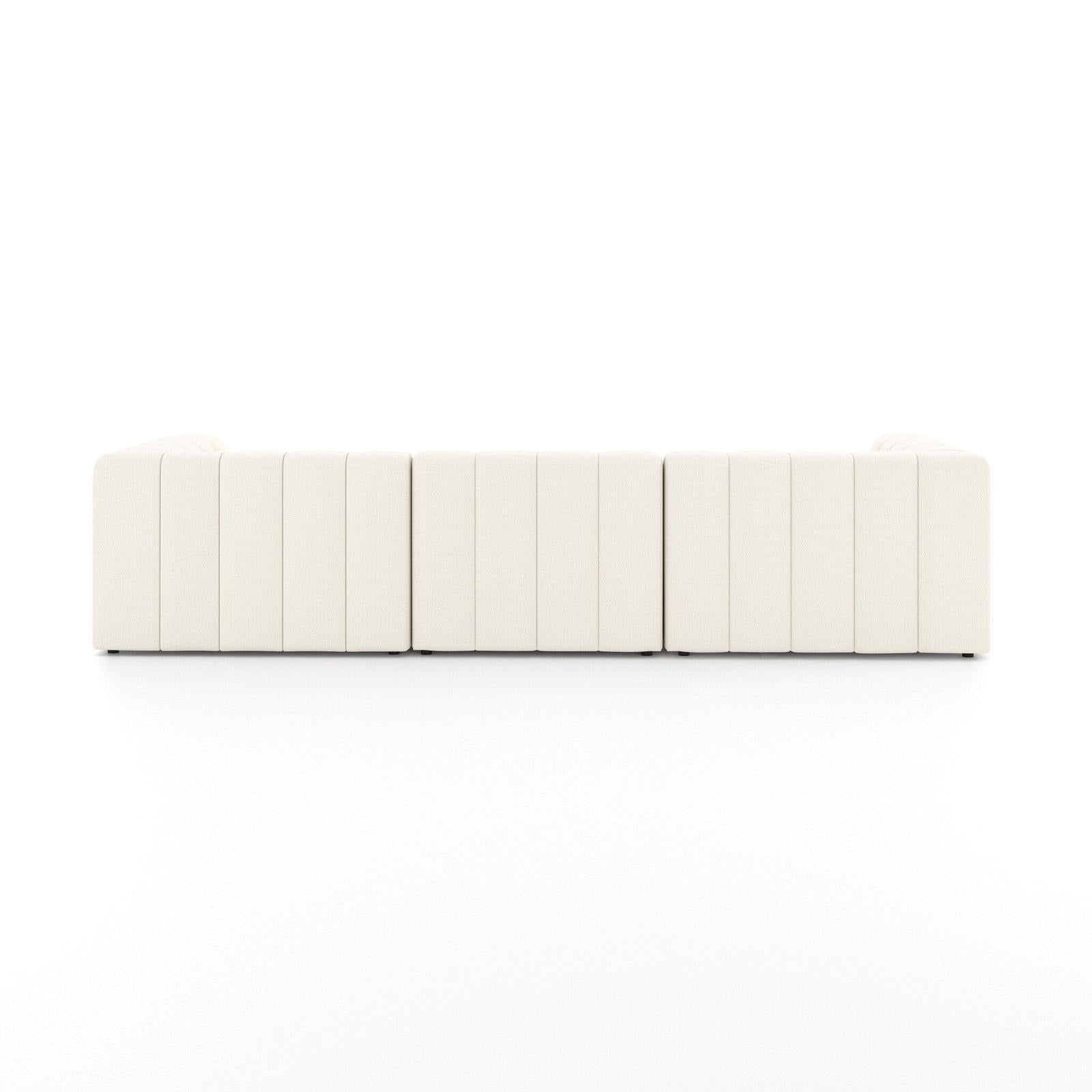 Four Hands Langham Channeled 3-Piece Sectional