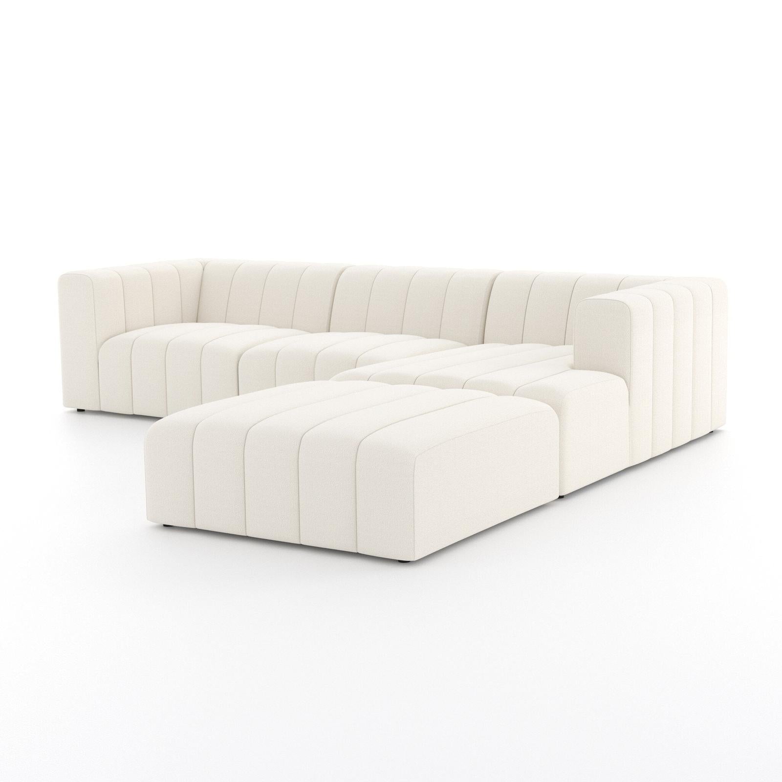 Four Hands Langham Channeled 3-Piece Sectional