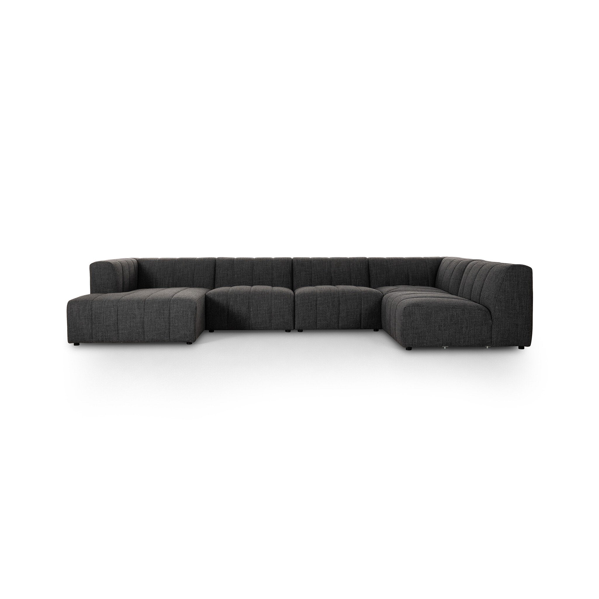 Four Hands Langham Channeled 5-Piece Sectional Left Chaise