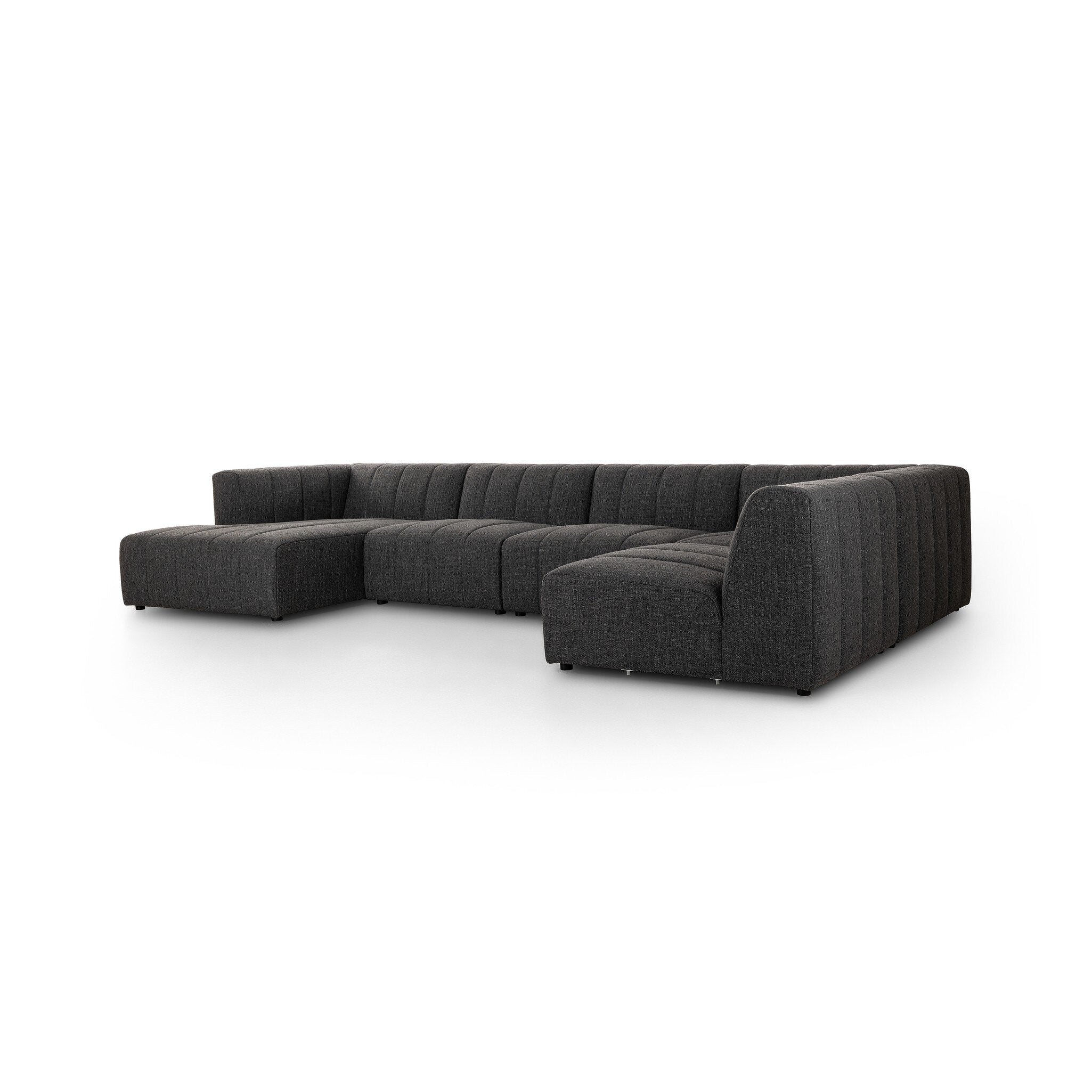 Four Hands Langham Channeled 5-Piece Sectional Left Chaise