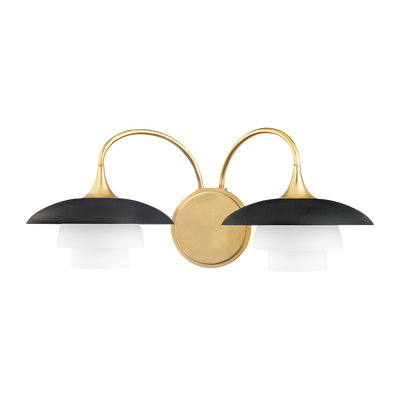 Hudson Valley Lighting Barron 2 Light 18.5 inch Aged Brass Bath and Vanity Wall Light