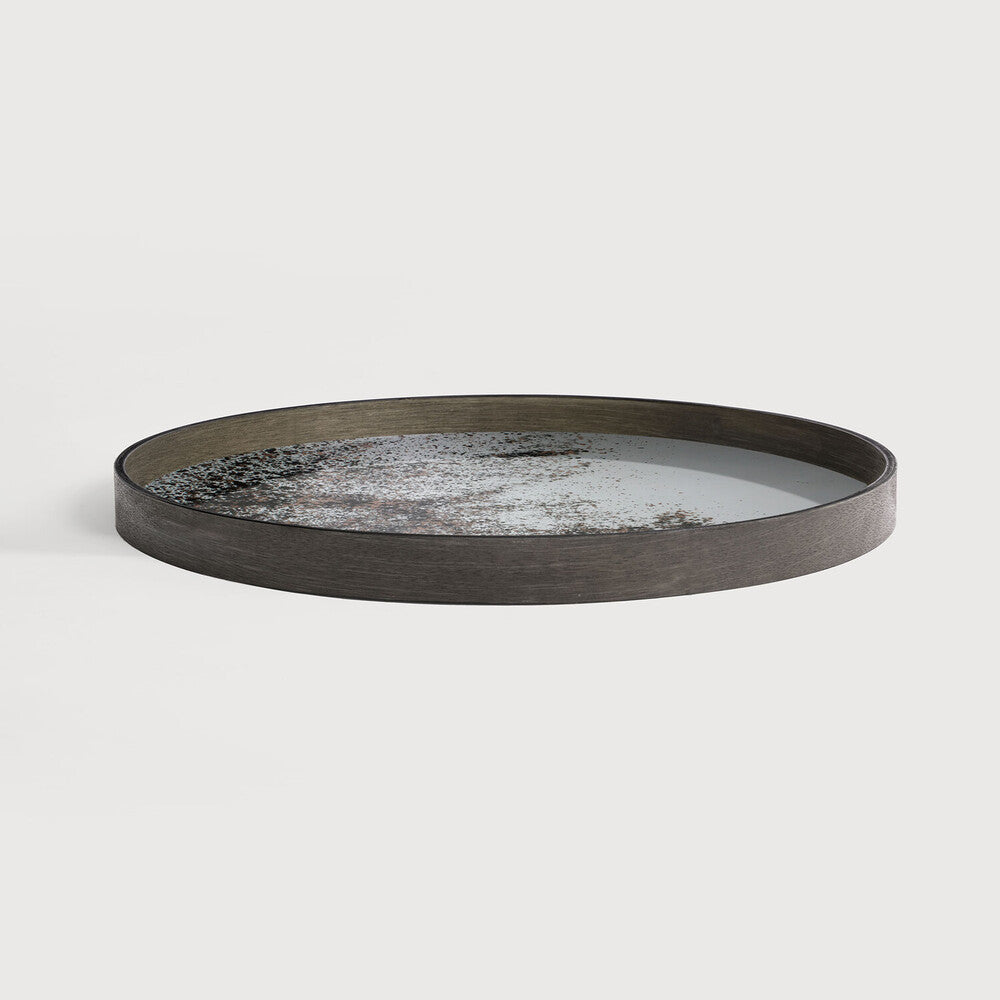 Ethnicraft Aged Round Mirror Tray