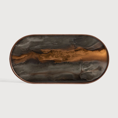 Ethnicraft Organic Oval Glass Tray
