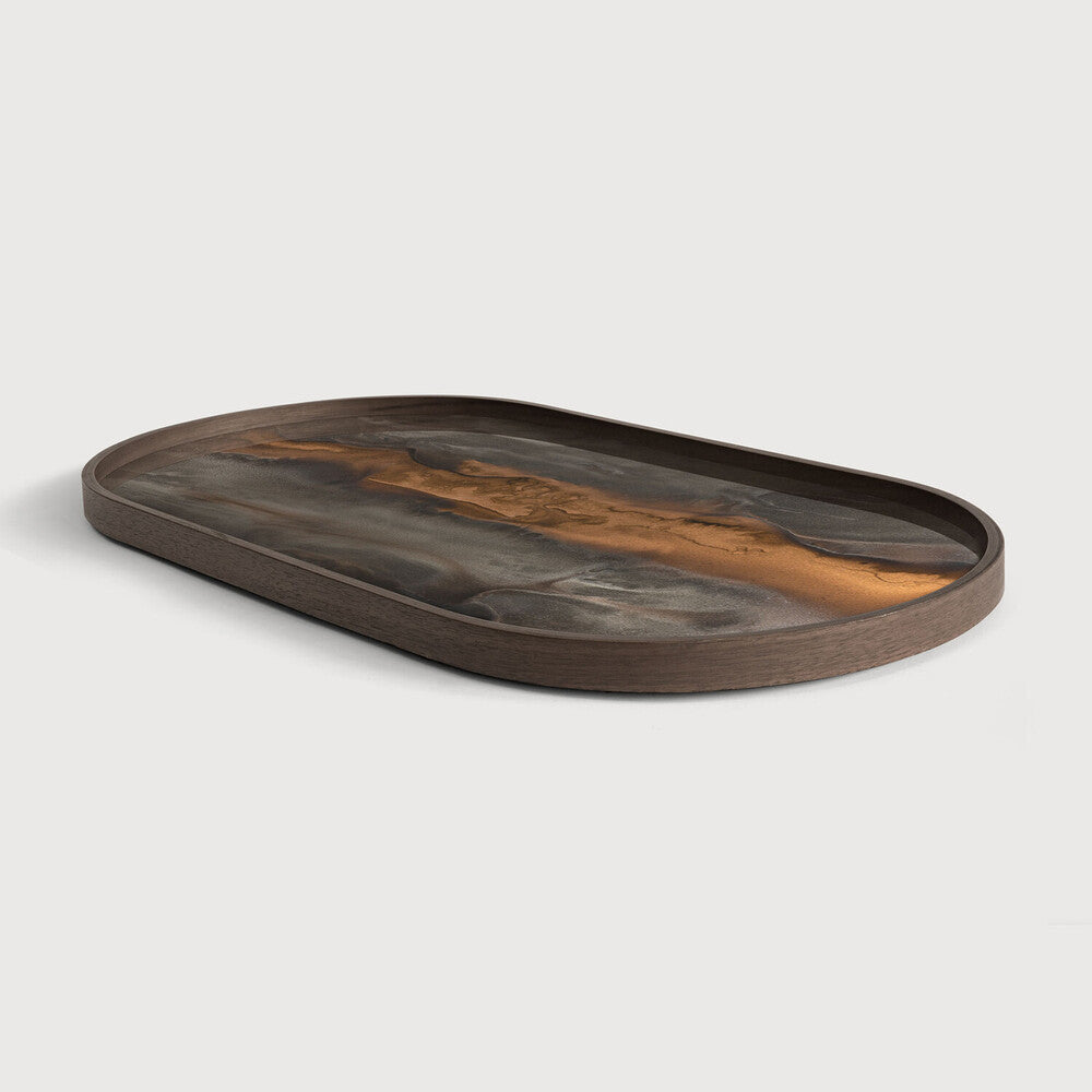 Ethnicraft Organic Oval Glass Tray