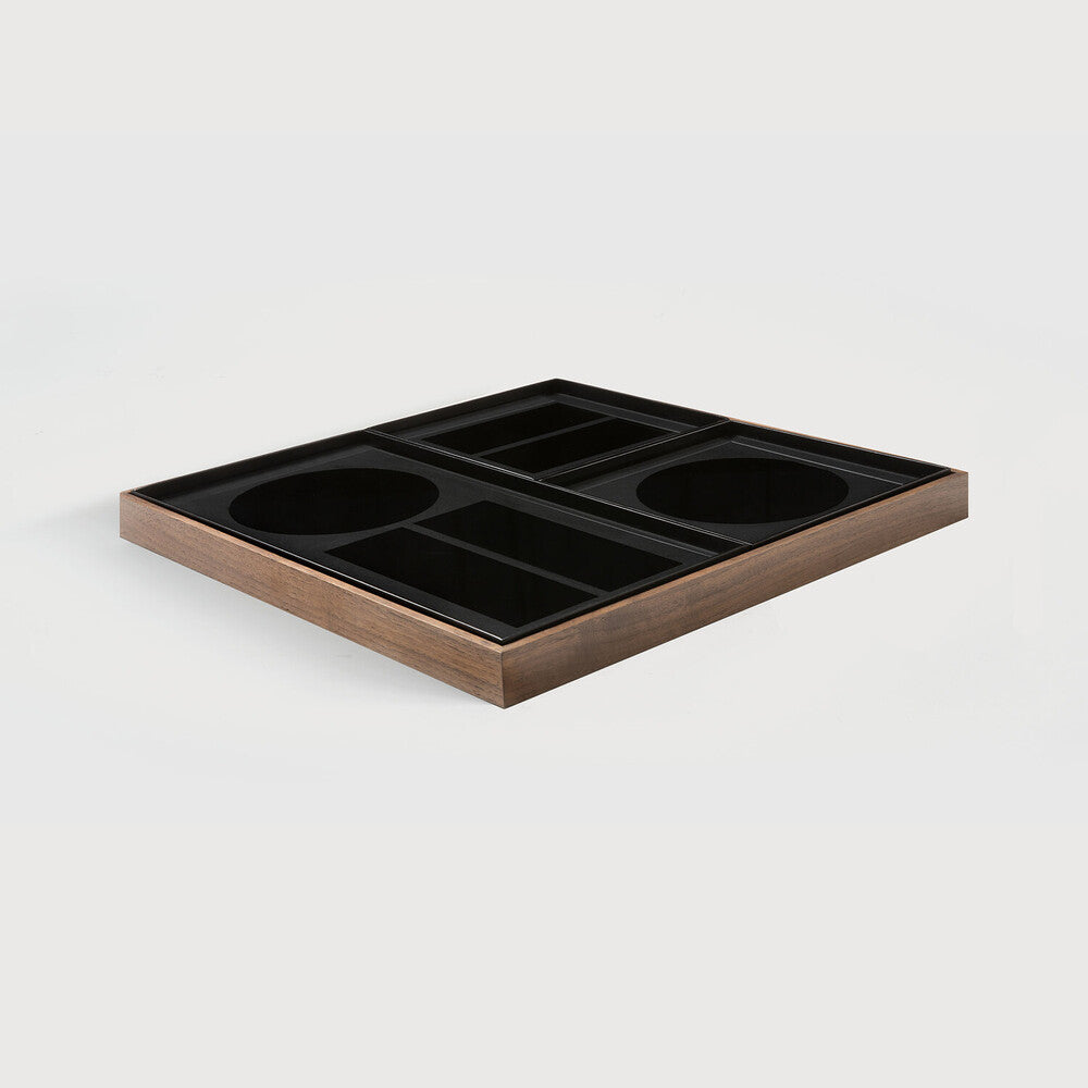 Ethnicraft Charcoal Desk Organiser Set Clearance
