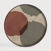 Ethnicraft Overlapping Dots Round Glass Tray