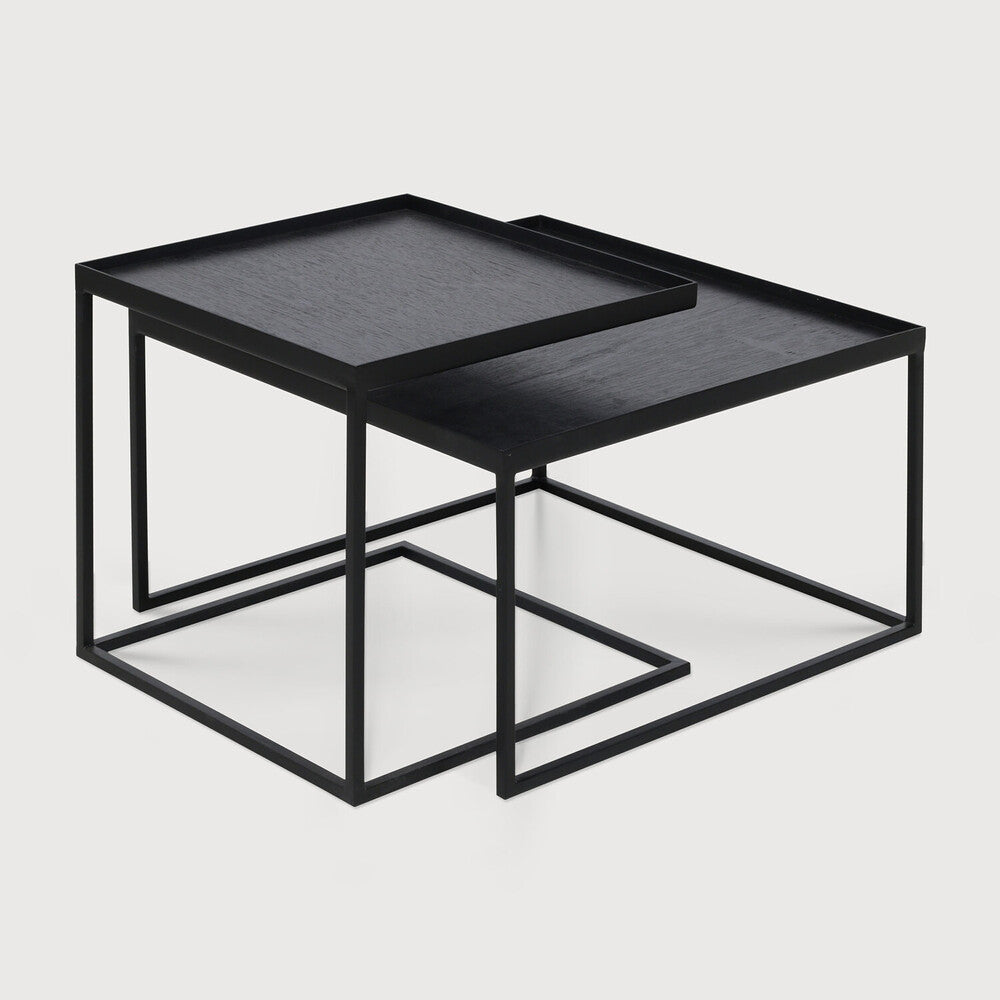 Ethnicraft Tray Square Coffee Table Set