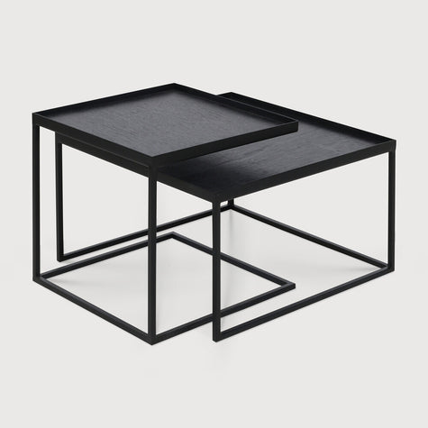 Ethnicraft Tray Square Coffee Table Set