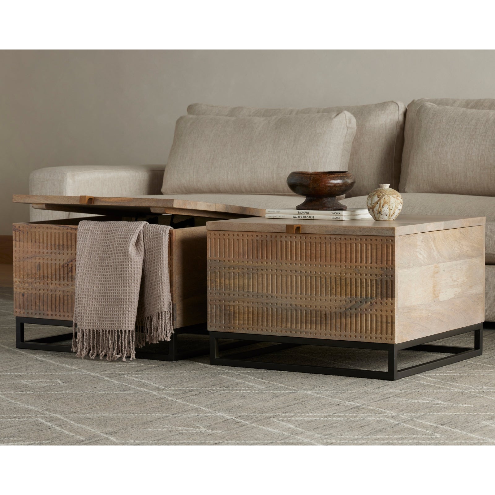 Kelby Storage Bunching Table