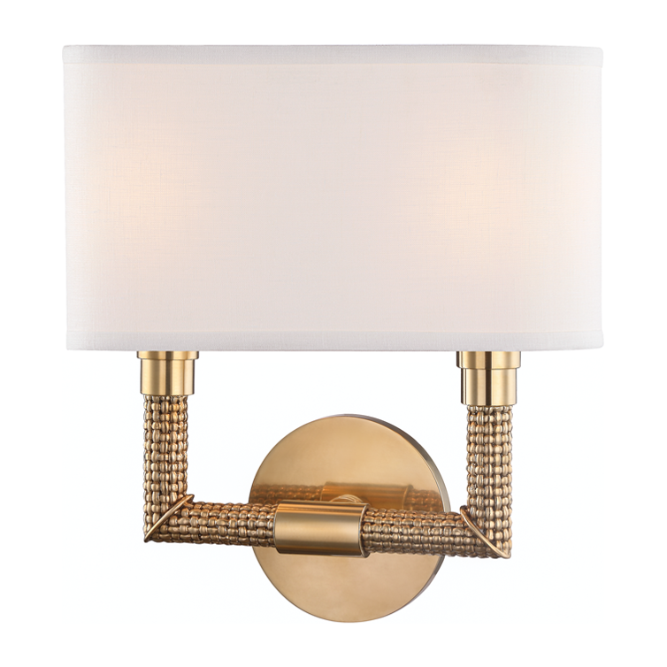 Hudson Valley Lighting Dubois 2 Light 11.5 inch Aged Brass Wall Sconce Wall Light
