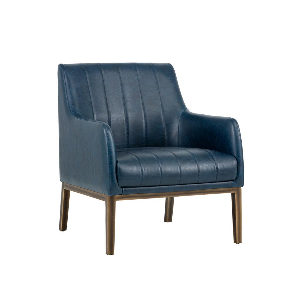 Sunpan Wolfe Blue Lounge Chair
