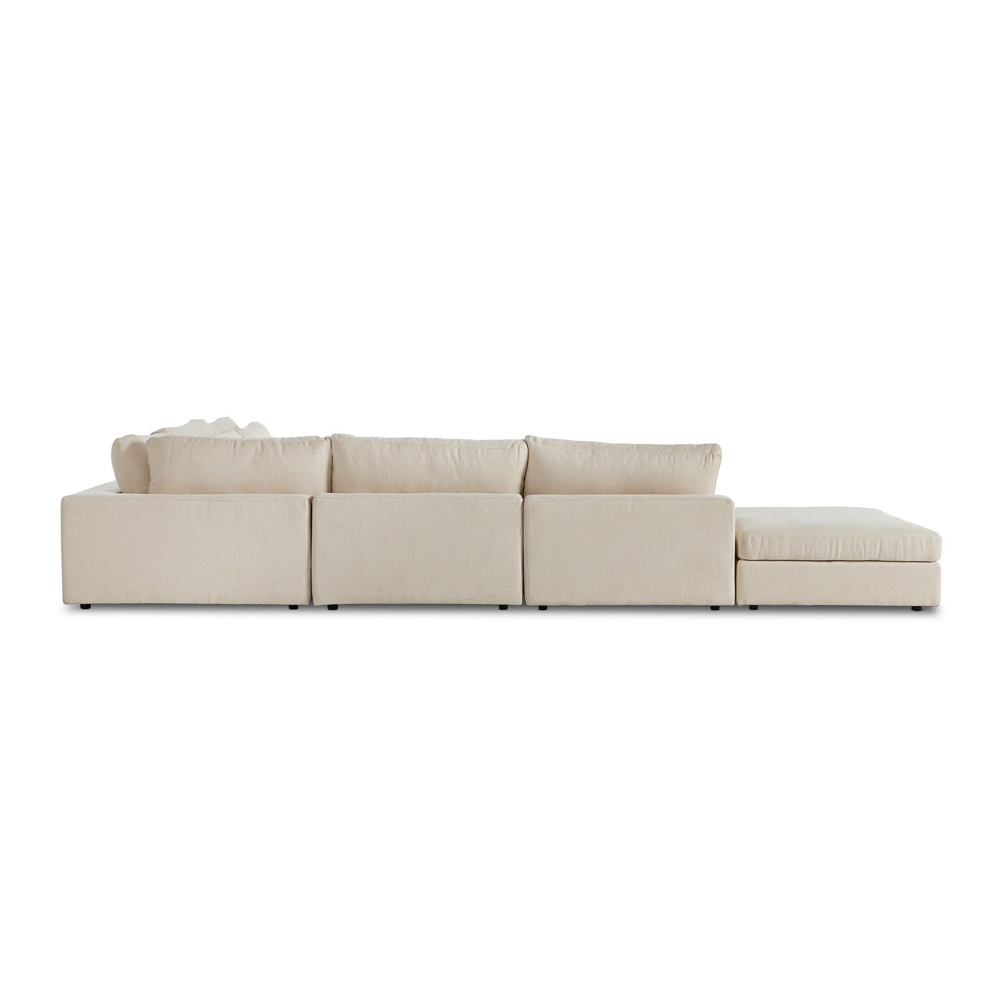Four Hands Bloor 5-Piece Sectional RAF Sofa W/ Ottoman