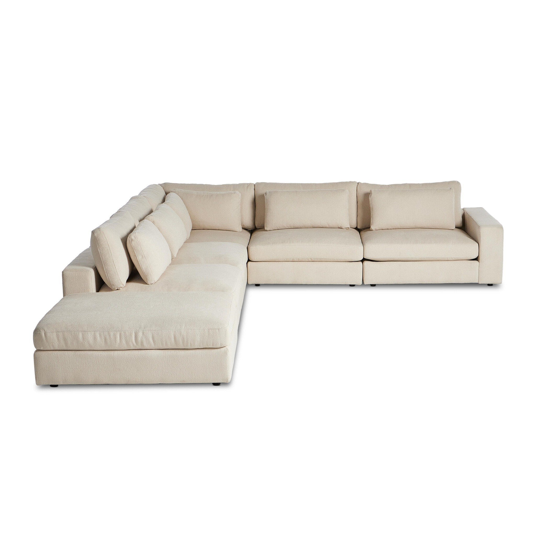 Four Hands Bloor 5-Piece Sectional RAF Sofa W/ Ottoman