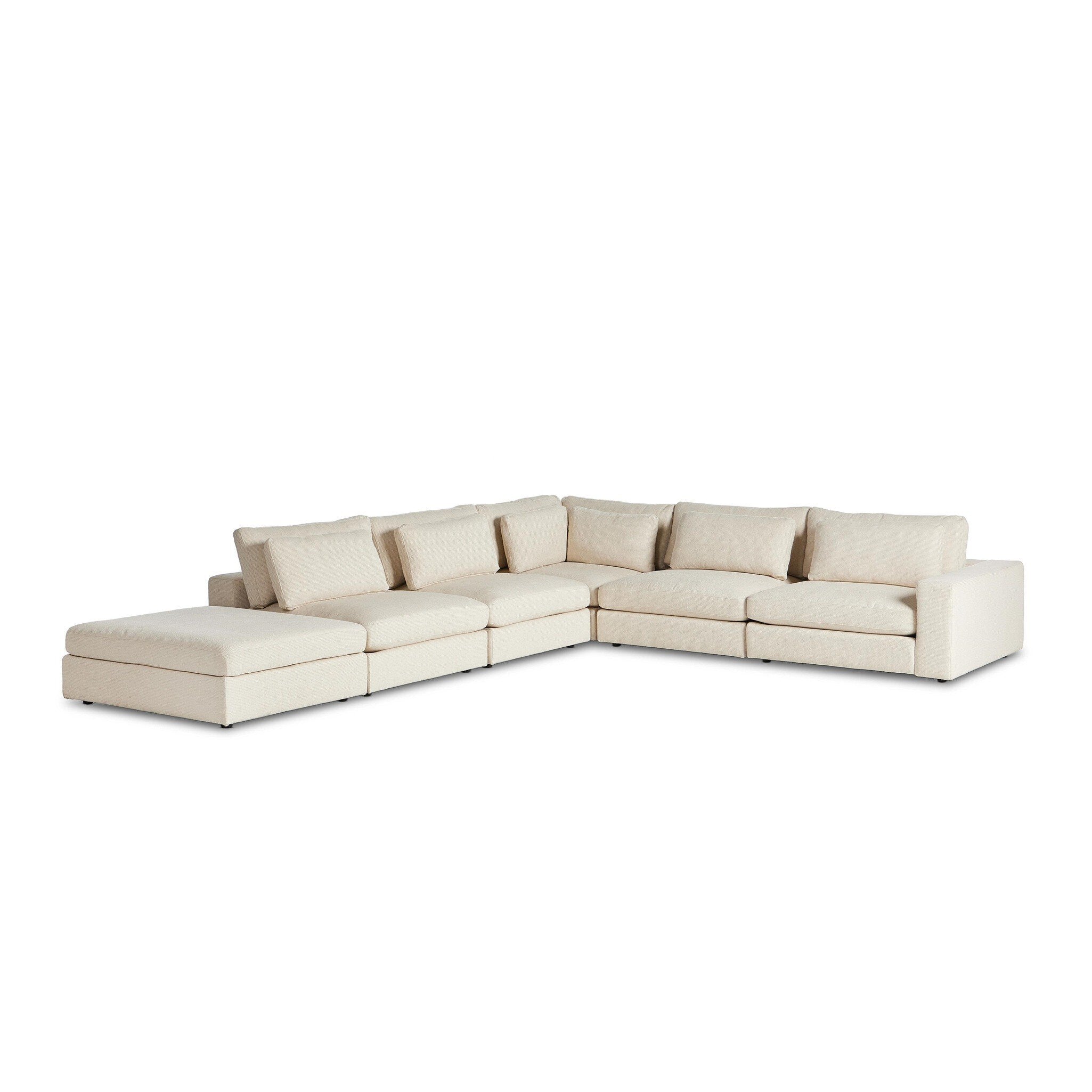 Four Hands Bloor 5-Piece Sectional RAF Sofa W/ Ottoman