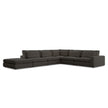 Four Hands Bloor 5-Piece Sectional RAF Sofa W/ Ottoman