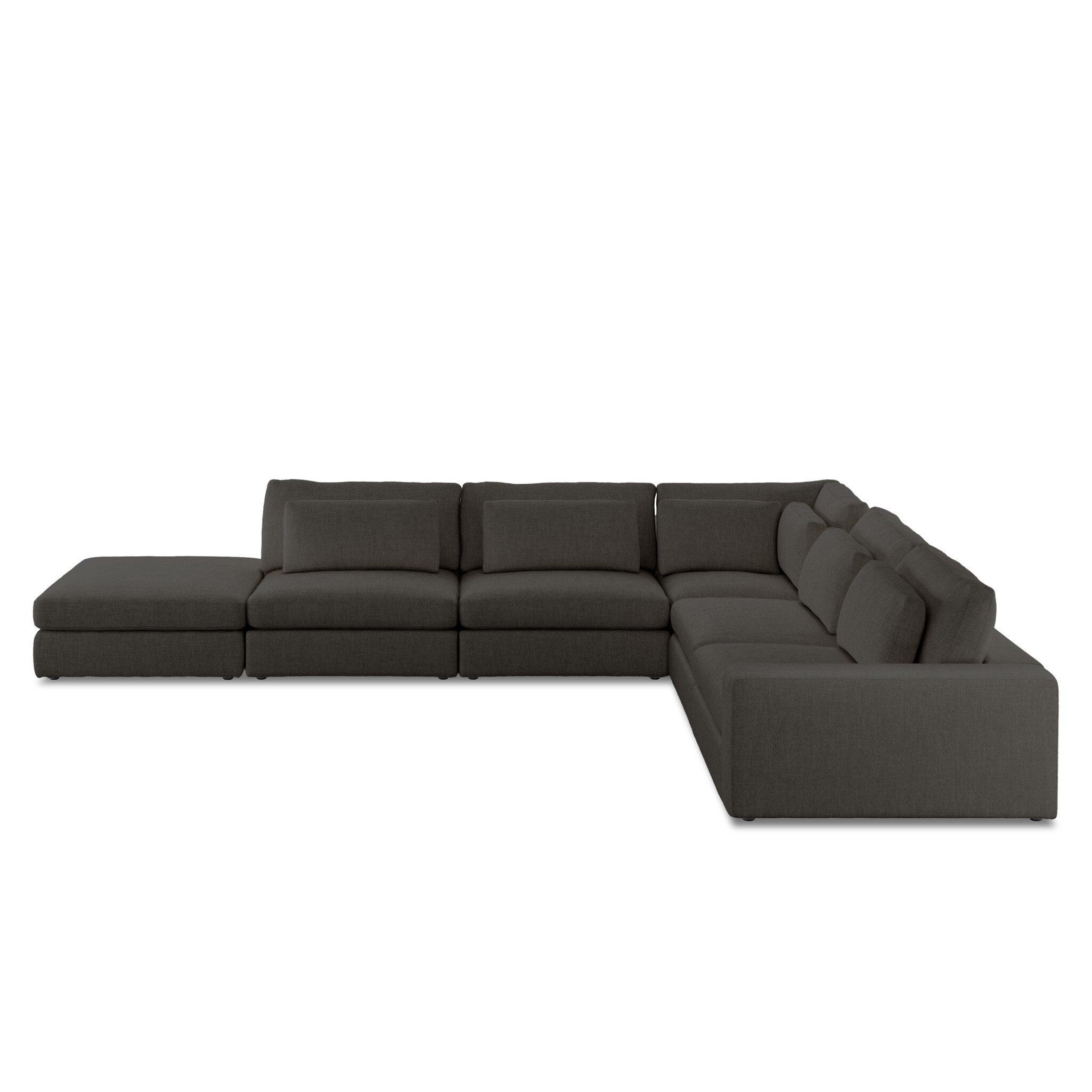 Four Hands Bloor 5-Piece Sectional RAF Sofa W/ Ottoman