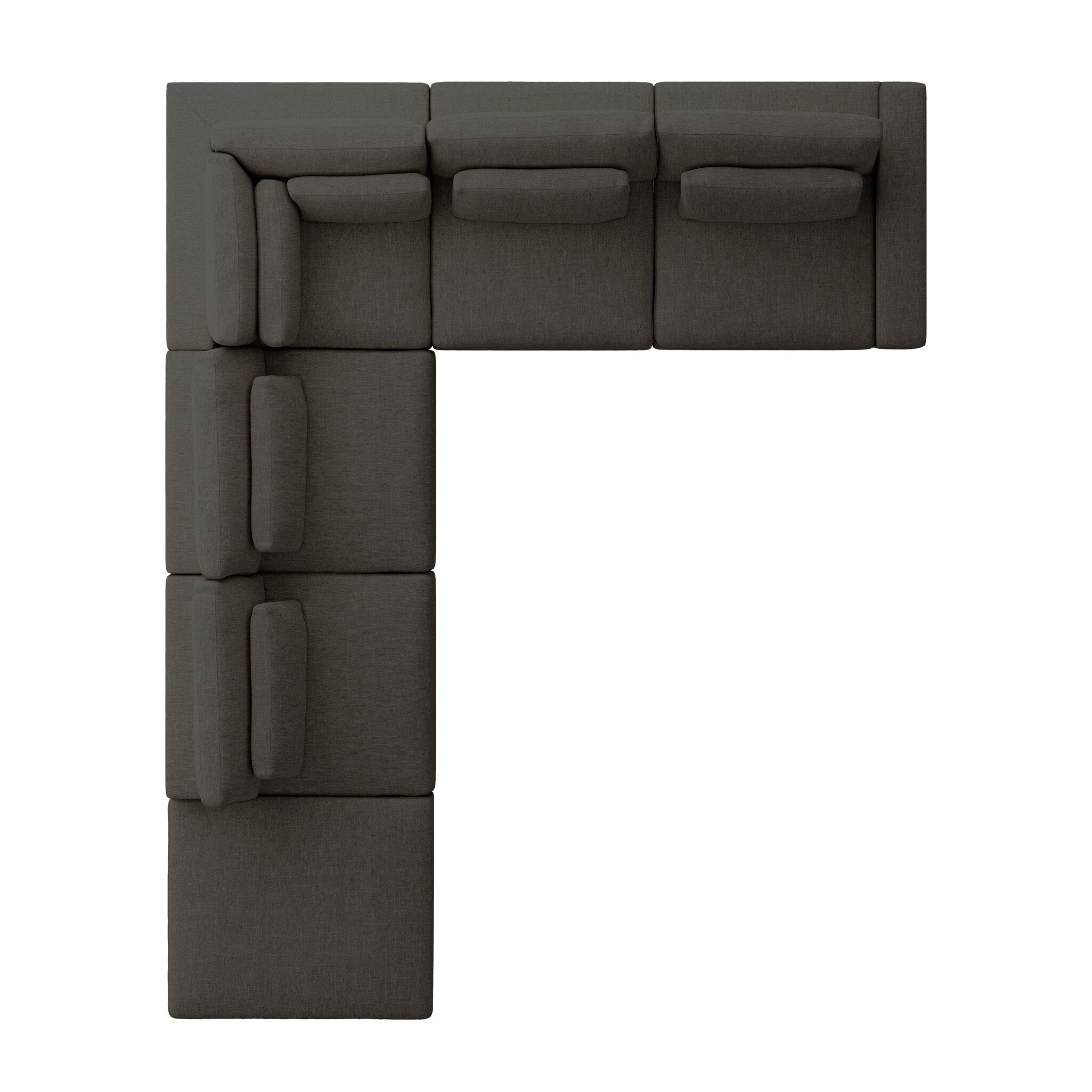 Four Hands Bloor 5-Piece Sectional RAF Sofa W/ Ottoman