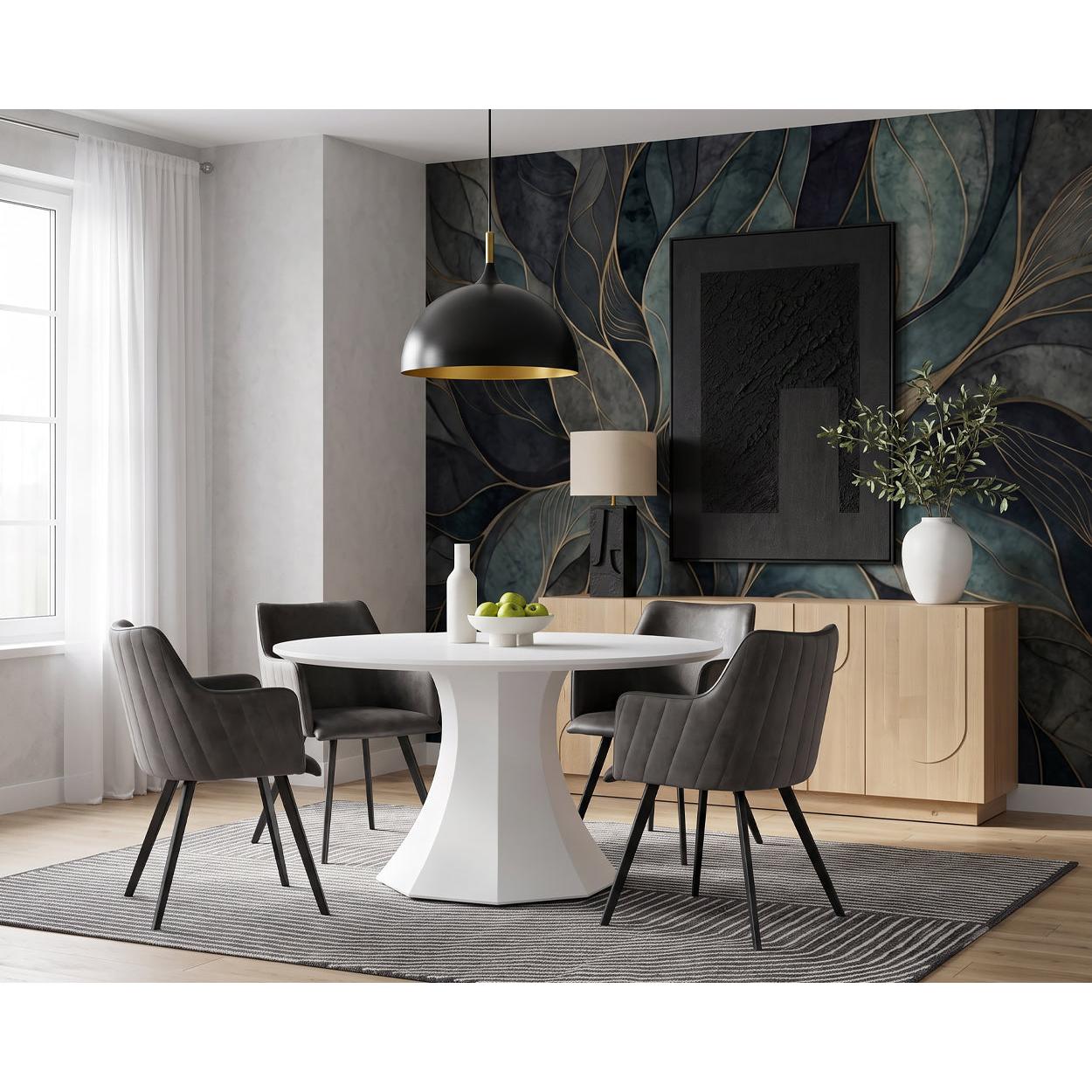 Sunpan Griffin Grey Dining Armchair Clearance