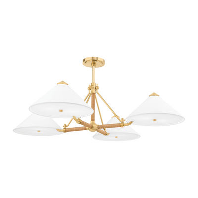 Hudson Valley Lighting Williamsburg 8 Light 46 inch Aged Brass Chandelier Ceiling Light