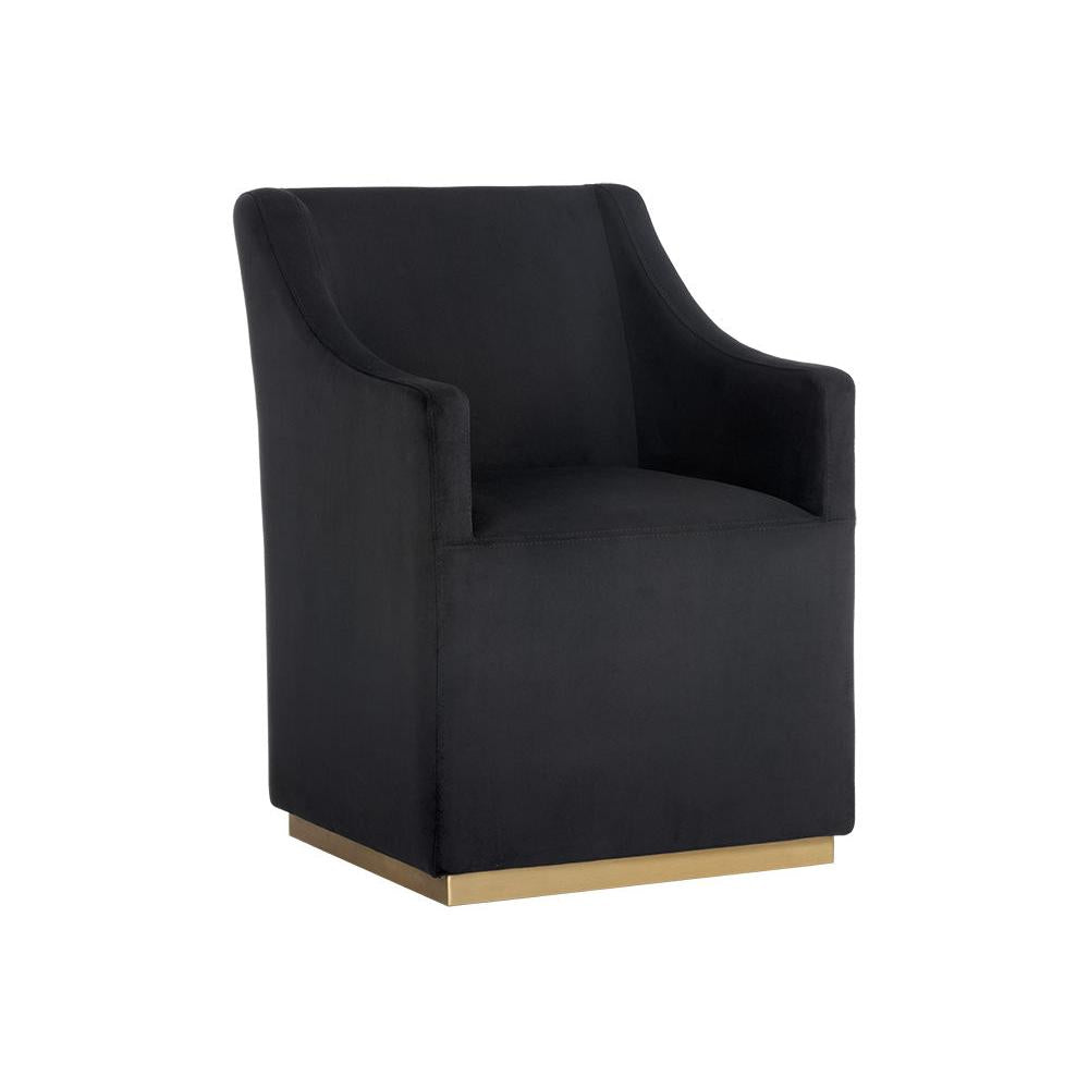 Sunpan Zane Wheeled Dining Armchair Clearance