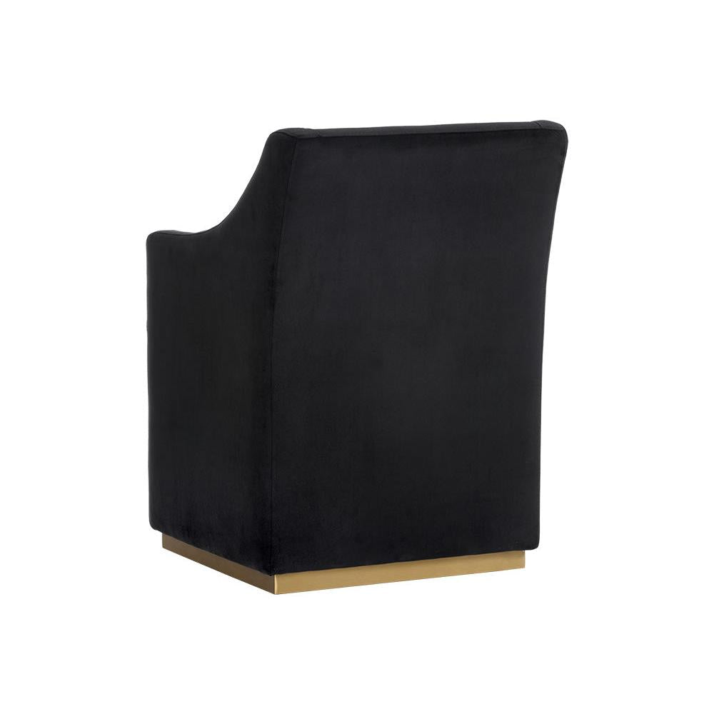 Sunpan Zane Wheeled Dining Armchair Clearance