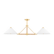 Hudson Valley Lighting Williamsburg 4 Light 57 inch Aged Brass Island Light Ceiling Light