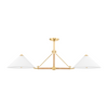 Hudson Valley Lighting Williamsburg 4 Light 57 inch Aged Brass Island Light Ceiling Light