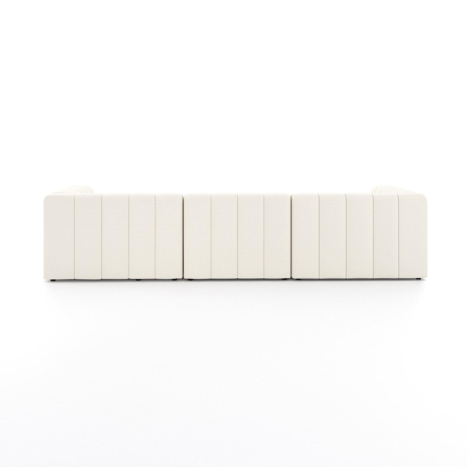 Four Hands Langham Channeled 3-Piece Sectional