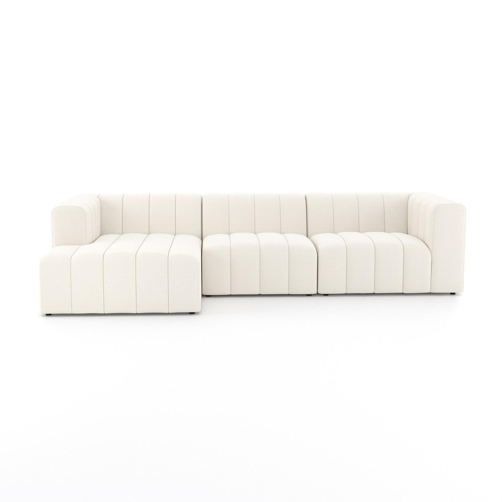 Four Hands Langham Channeled 3-Piece Sectional