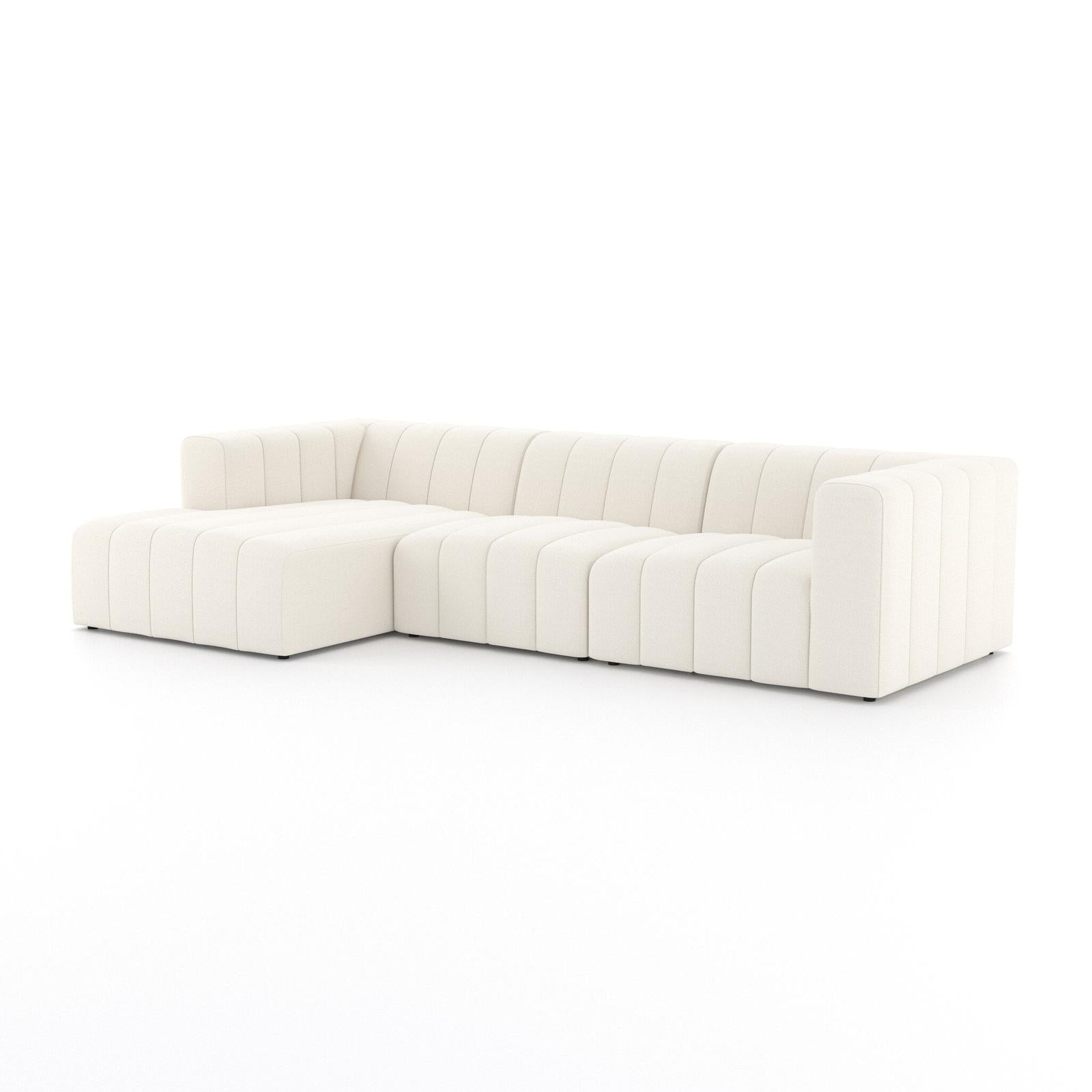 Four Hands Langham Channeled 3-Piece Sectional