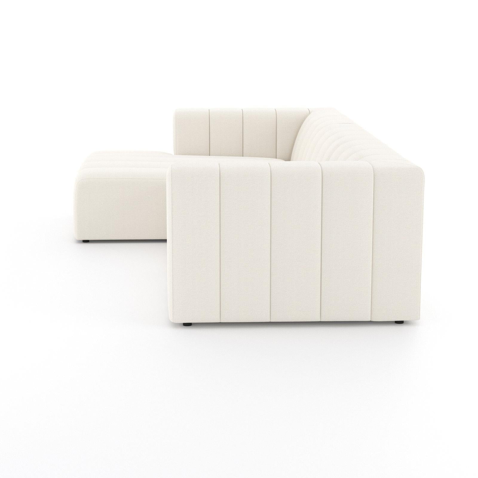 Four Hands Langham Channeled 3-Piece Sectional