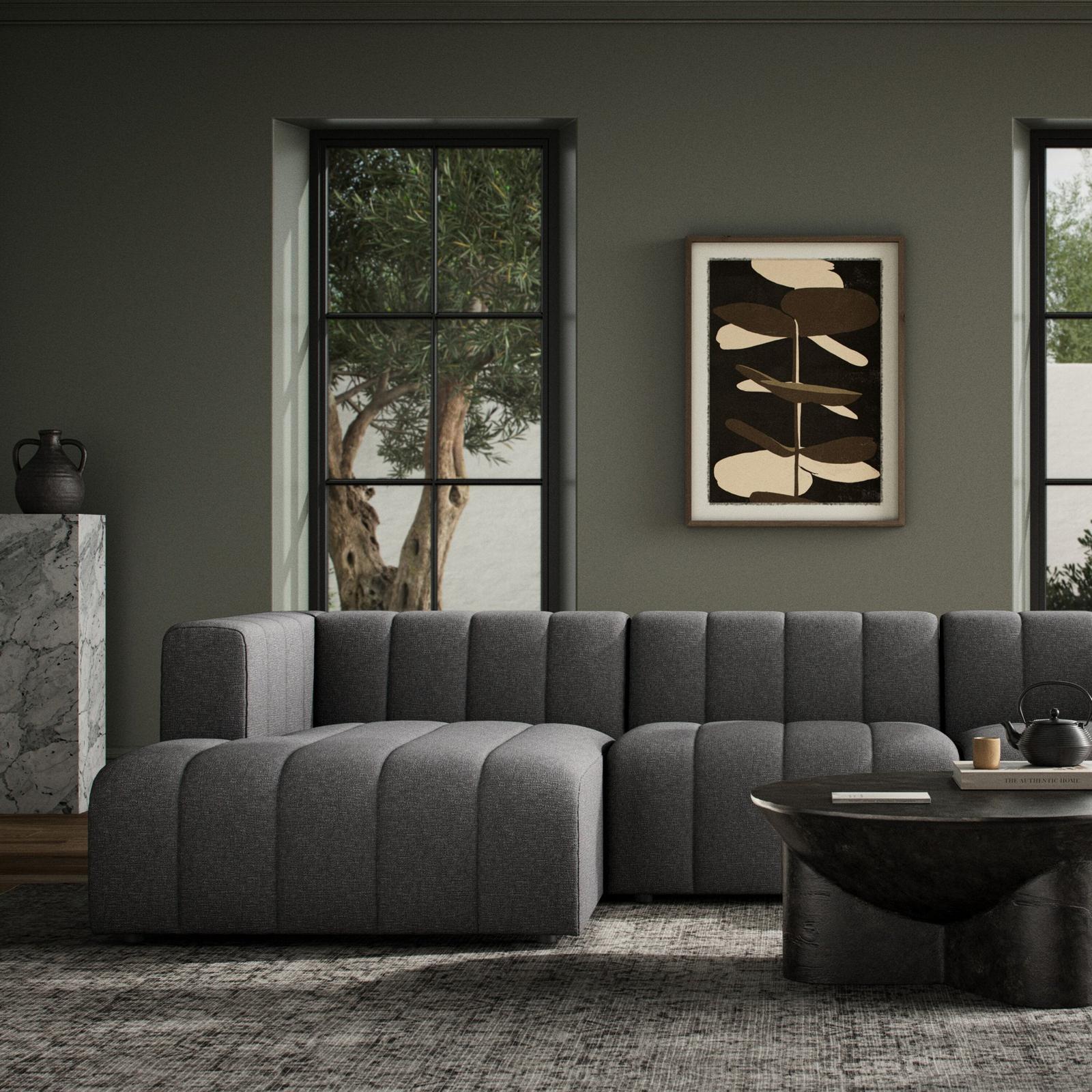 Four Hands Langham Channeled 3-Piece Sectional