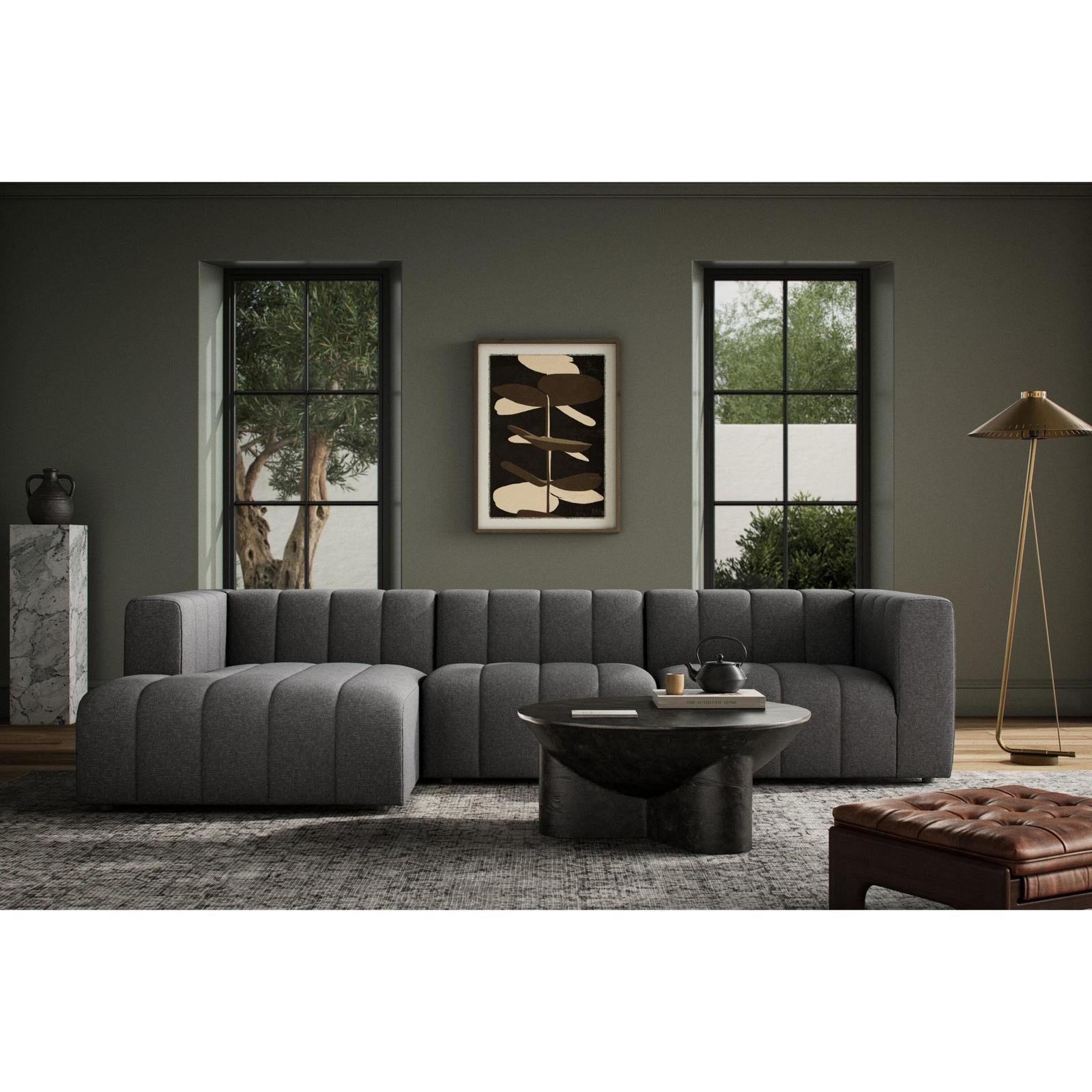 Four Hands Langham Channeled 3-Piece Sectional