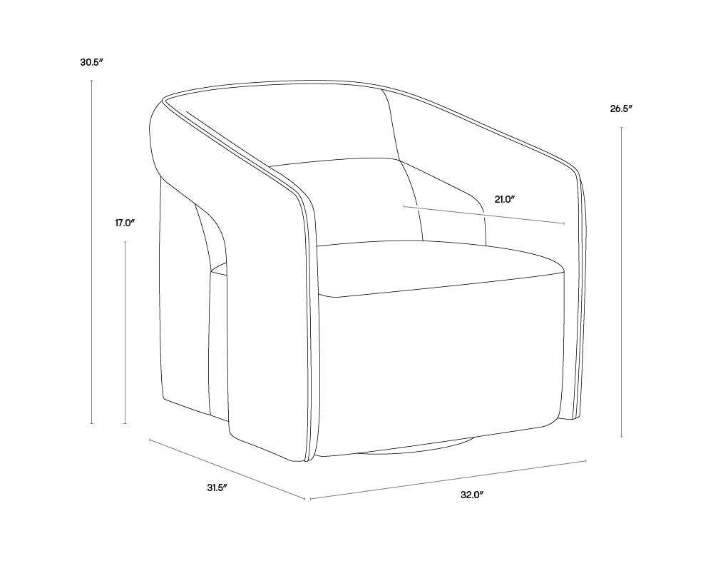 Sunpan Kendrick Swivel Lounge Chair