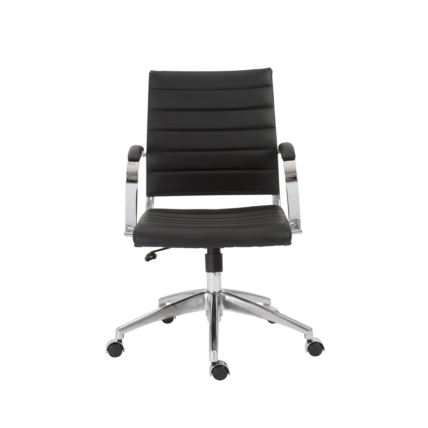 Euro Style Axel Low Back Office Chair with Aluminum Base