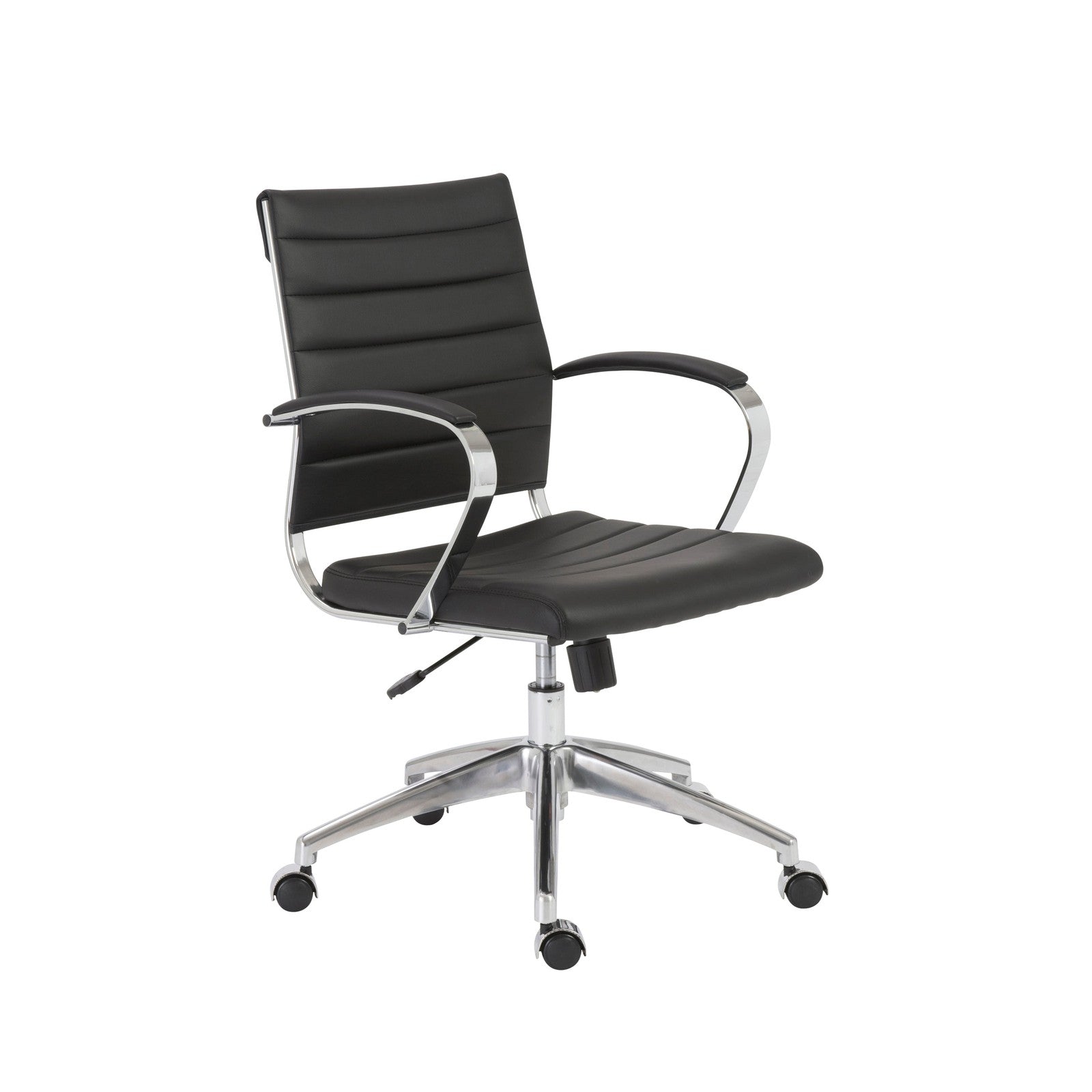 Euro Style Axel Low Back Office Chair with Aluminum Base
