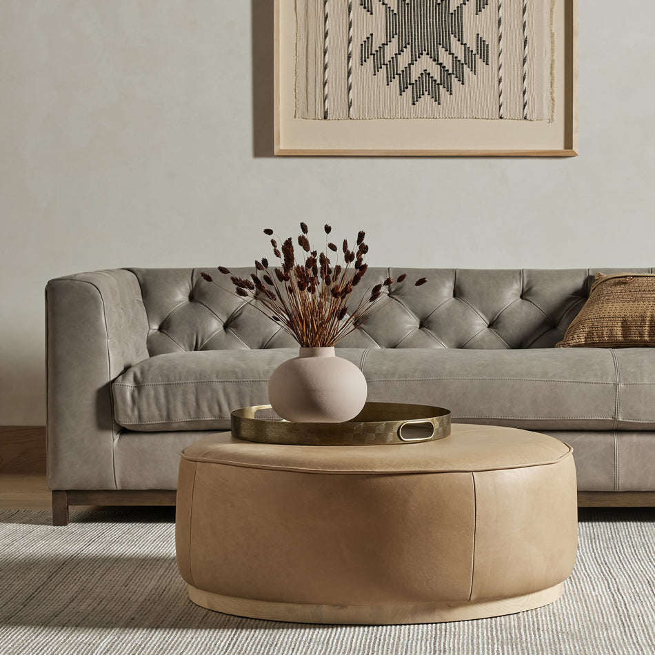Four Hands Sinclair Large Round Ottoman