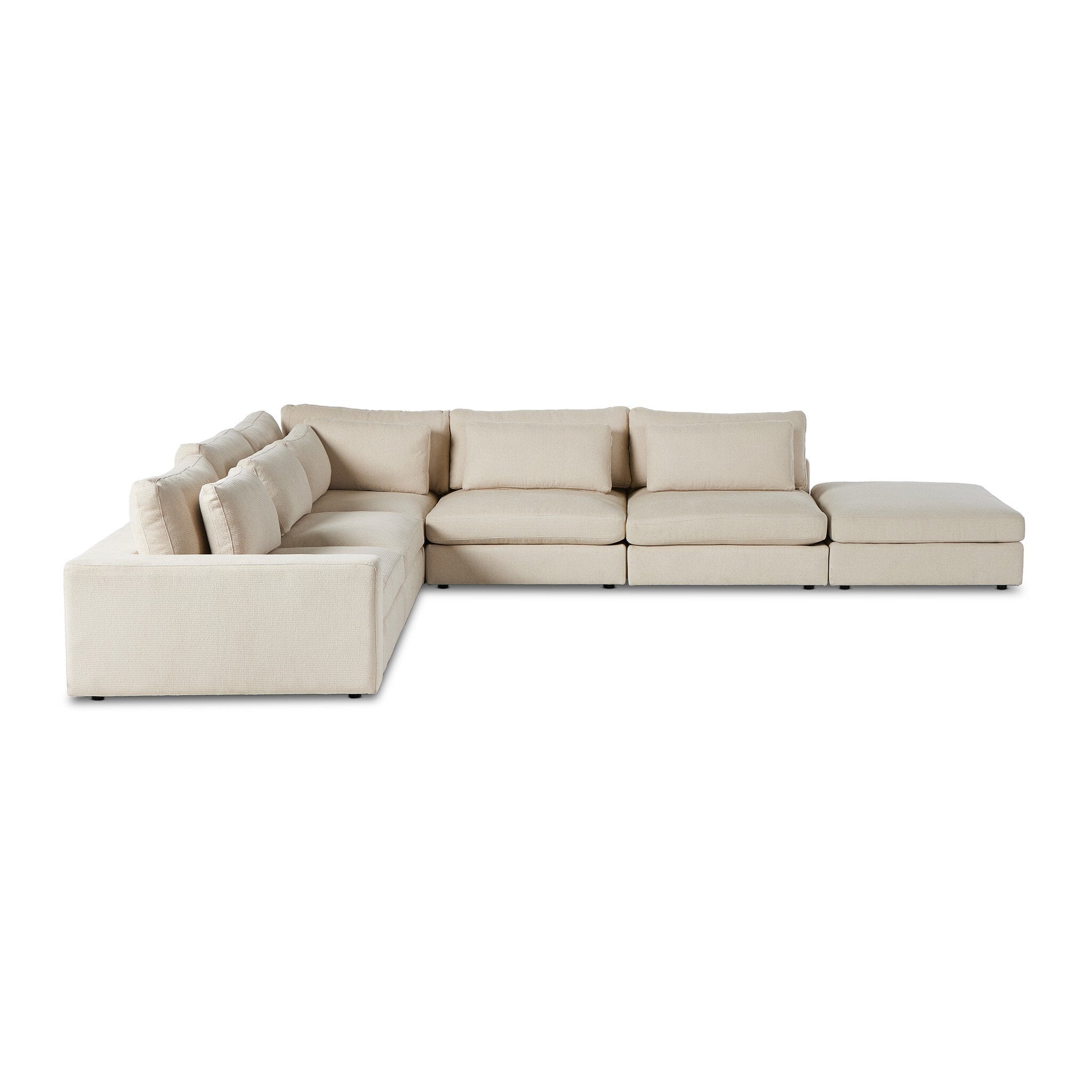 Four Hands Bloor 5-Piece Sectional LAF Sofa W/ Ottoman