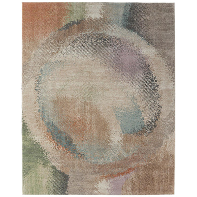 Feizy Eden 39QTF Modern Abstract Rug in Brown/Tan/Blue