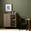 Raffael Bar Cabinet-Carvd Stonewash Grey