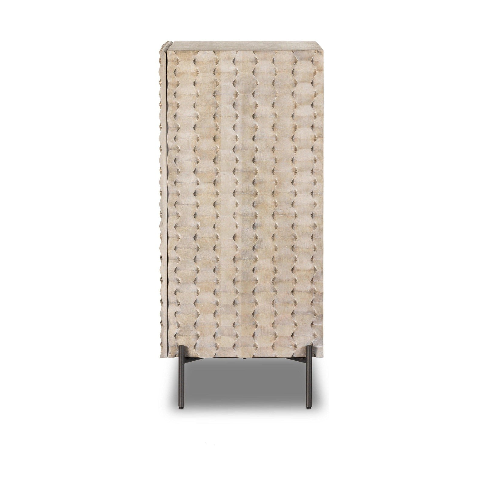 Raffael Bar Cabinet-Carvd Stonewash Grey